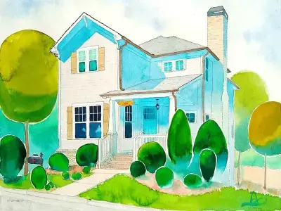 Watercolor painting by Adam Sprague.