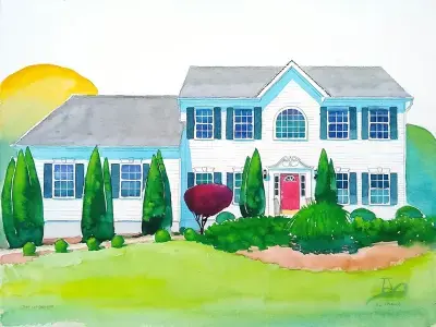 Watercolor painting by Adam Sprague.