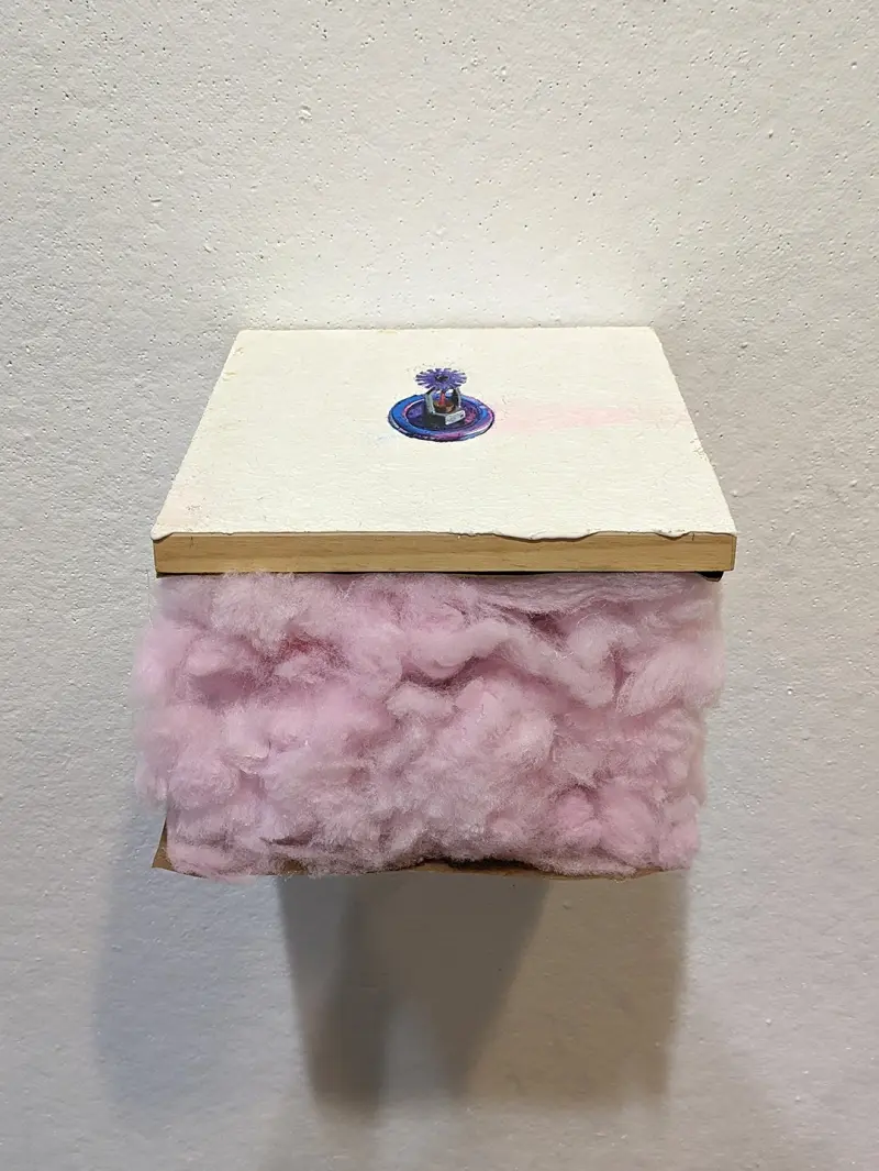Ceiling, 2023, Acrylic, plaster, paper, wood, polyfil by Adam Sprague.