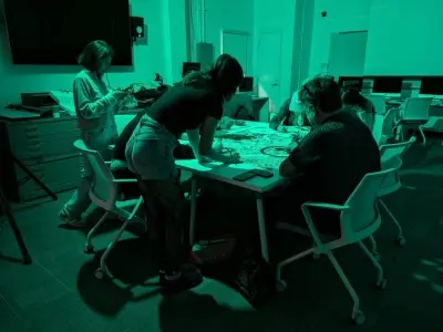 Process photo from the F O O L drawing marathon.