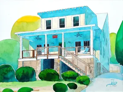 Watercolor painting by Adam Sprague.