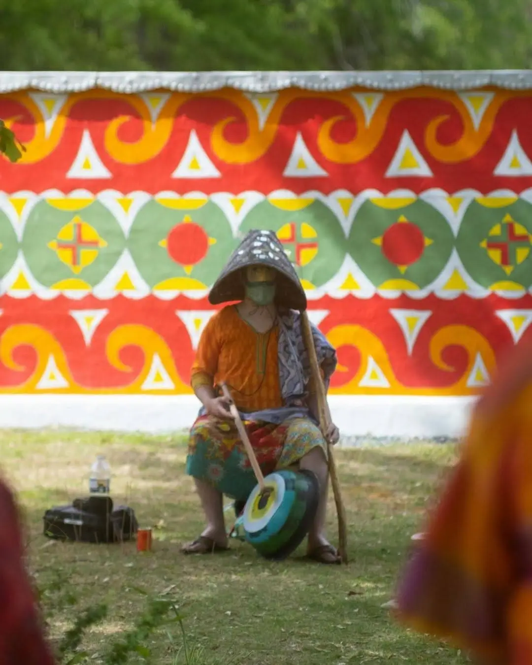 Adam Sprague as Bird Man leading a guided meditation.