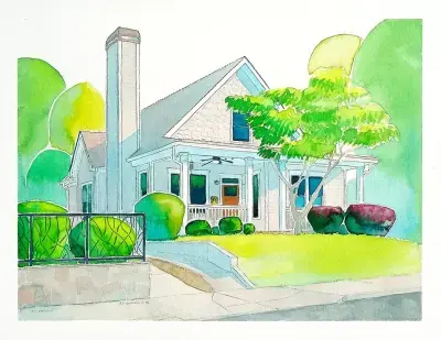 Watercolor painting by Adam Sprague.