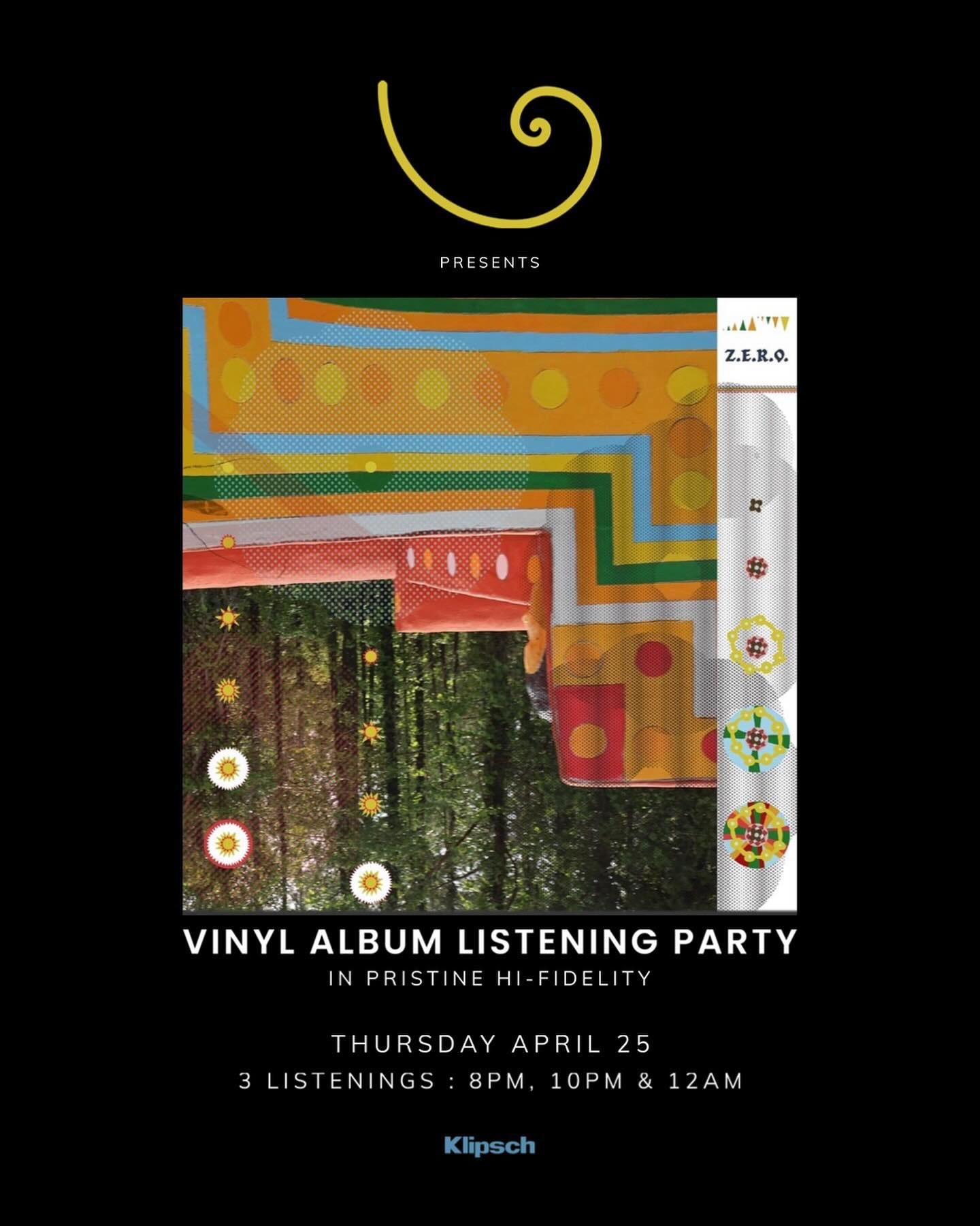 Flyer for the vinyl release party at The Frisky Whisker ATL.